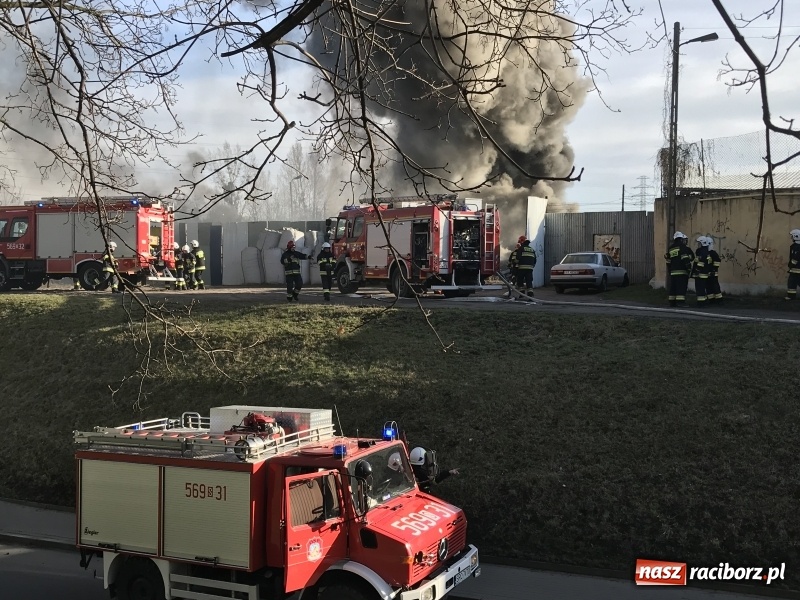 Zdjęcie w galerii na portalu naszraciborz.pl: Pożar składowiska opon i koparki przy ulicy Eichendorffa FOTO i WIDEO wiadomości z regionu