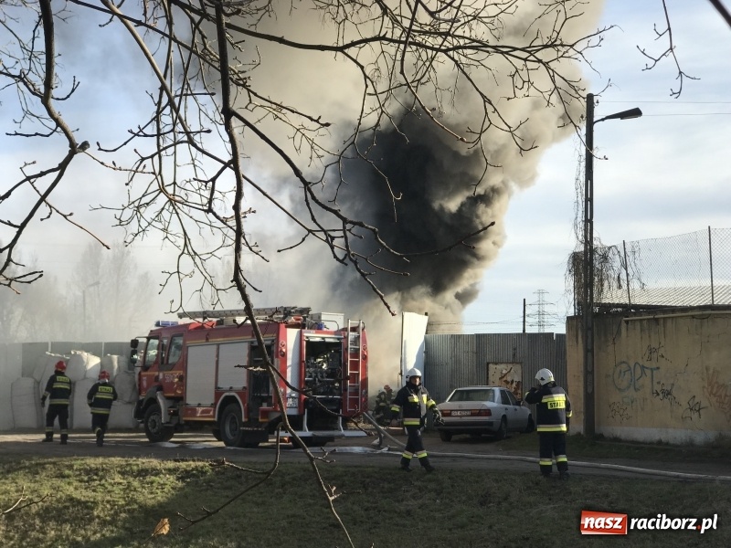 Zdjęcie w galerii na portalu naszraciborz.pl: Pożar składowiska opon i koparki przy ulicy Eichendorffa FOTO i WIDEO wiadomości z regionu