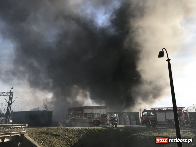 Zdjęcie w galerii na portalu naszraciborz.pl: Pożar składowiska opon i koparki przy ulicy Eichendorffa FOTO i WIDEO wiadomości z regionu