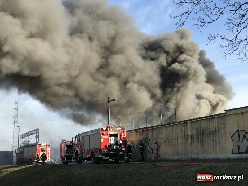 Zdjęcie w galerii na portalu naszraciborz.pl: Pożar składowiska opon i koparki przy ulicy Eichendorffa FOTO i WIDEO wiadomości z regionu