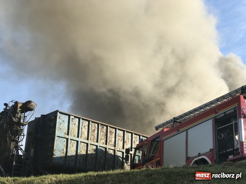 Zdjęcie w galerii na portalu naszraciborz.pl: Pożar składowiska opon i koparki przy ulicy Eichendorffa FOTO i WIDEO wiadomości z regionu