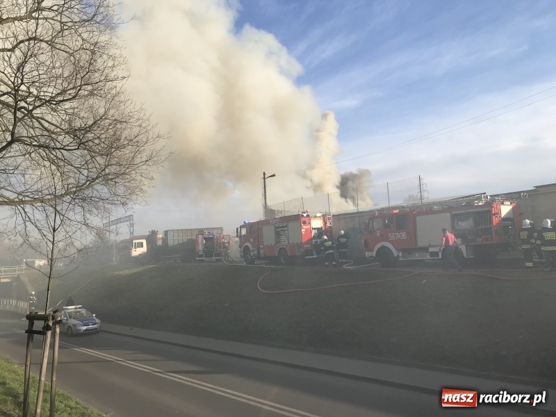 Zdjęcie w galerii na portalu naszraciborz.pl: Pożar składowiska opon i koparki przy ulicy Eichendorffa FOTO i WIDEO wiadomości z regionu