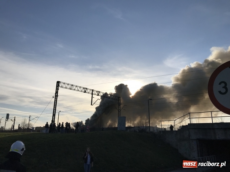Zdjęcie w galerii na portalu naszraciborz.pl: Pożar składowiska opon i koparki przy ulicy Eichendorffa FOTO i WIDEO wiadomości z regionu