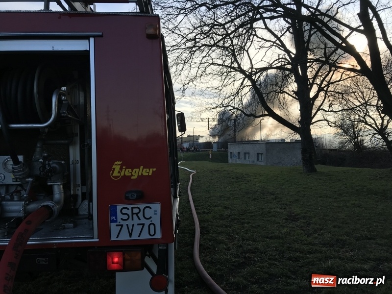 Zdjęcie w galerii na portalu naszraciborz.pl: Pożar składowiska opon i koparki przy ulicy Eichendorffa FOTO i WIDEO wiadomości z regionu