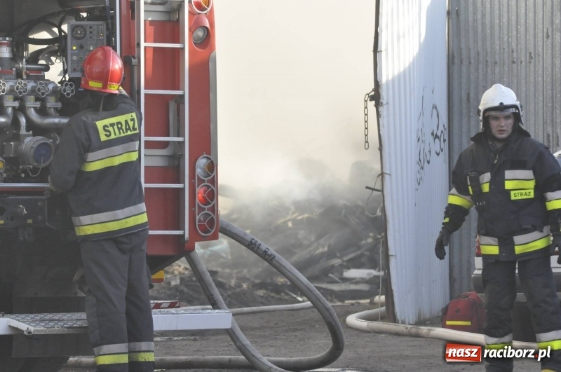 Zdjęcie w galerii na portalu naszraciborz.pl: Pożar składowiska opon i koparki przy ulicy Eichendorffa FOTO i WIDEO wiadomości z regionu