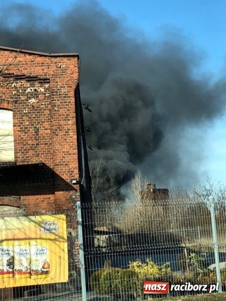 Zdjęcie w galerii na portalu naszraciborz.pl: Pożar składowiska opon i koparki przy ulicy Eichendorffa FOTO i WIDEO wiadomości z regionu