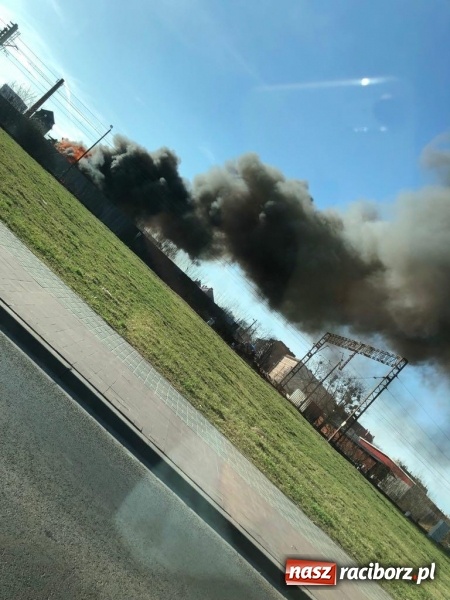 Zdjęcie w galerii na portalu naszraciborz.pl: Pożar składowiska opon i koparki przy ulicy Eichendorffa FOTO i WIDEO wiadomości z regionu