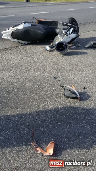 Zdjęcie w galerii na portalu naszraciborz.pl: Zderzenie osobówki i skutera w Tworkowie  wiadomości z regionu