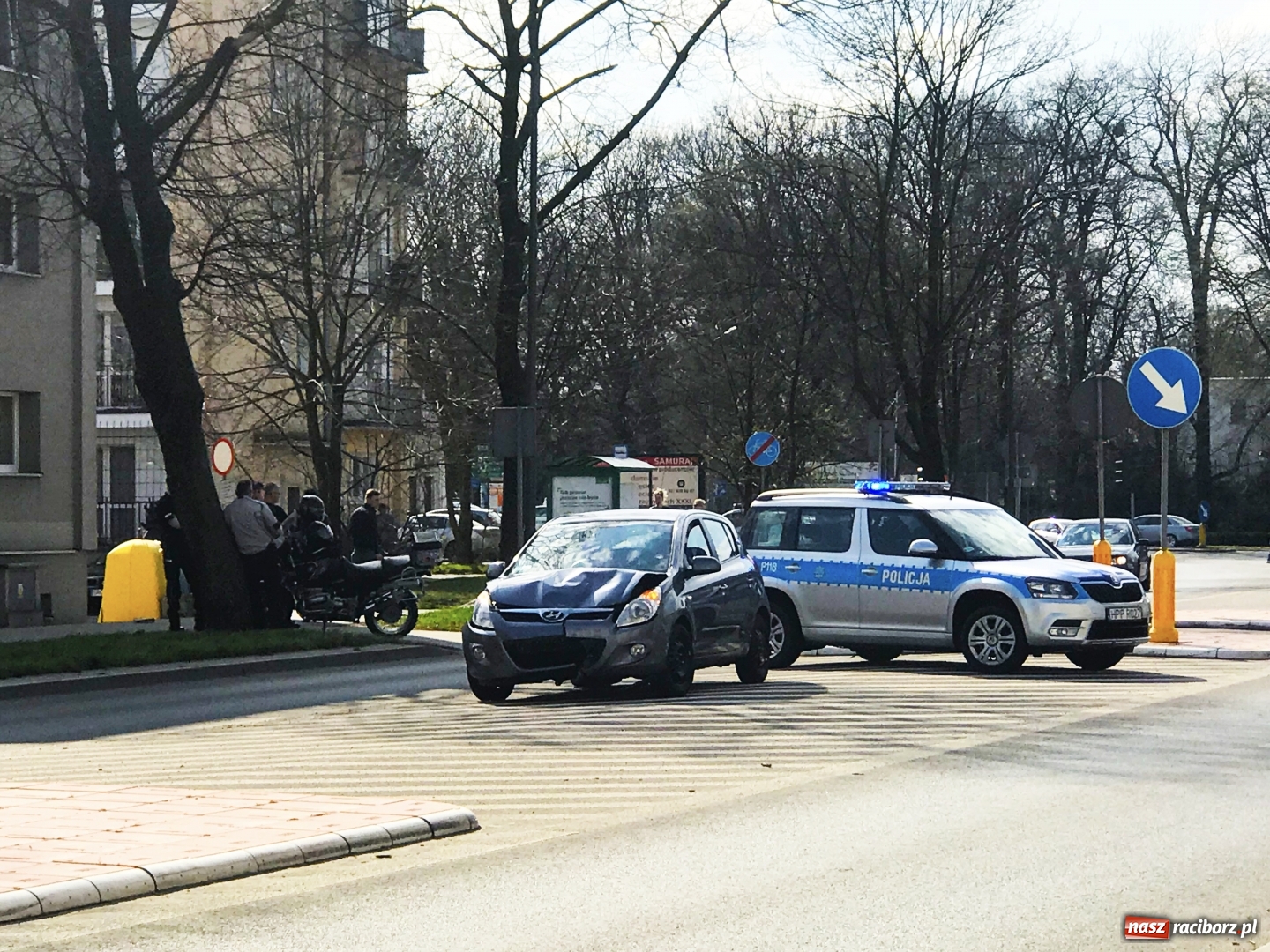 Zdjęcie w galerii na portalu naszraciborz.pl: Hyundai i BMW zderzyły się na Bosackiej wiadomości z regionu