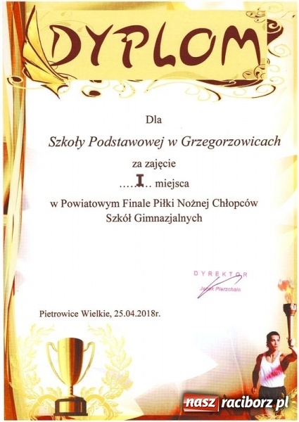 Zdjęcie w galerii na portalu naszraciborz.pl: Jedenastka z Grzegorzowic najlepsza w powiecie wiadomości z regionu