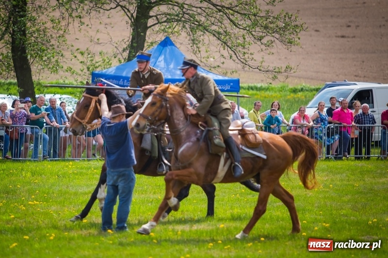 Zdjęcie w galerii na portalu naszraciborz.pl: Konie w ogniu i żywe przeszkody - pokaz 4. Pułku Ułanów Zaniemeńskich w Kornicach  wiadomości z regionu