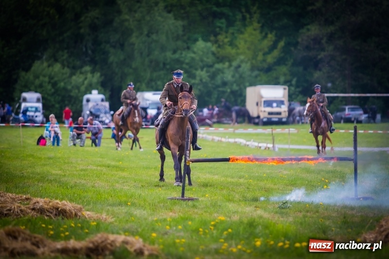 Zdjęcie w galerii na portalu naszraciborz.pl: Konie w ogniu i żywe przeszkody - pokaz 4. Pułku Ułanów Zaniemeńskich w Kornicach  wiadomości z regionu