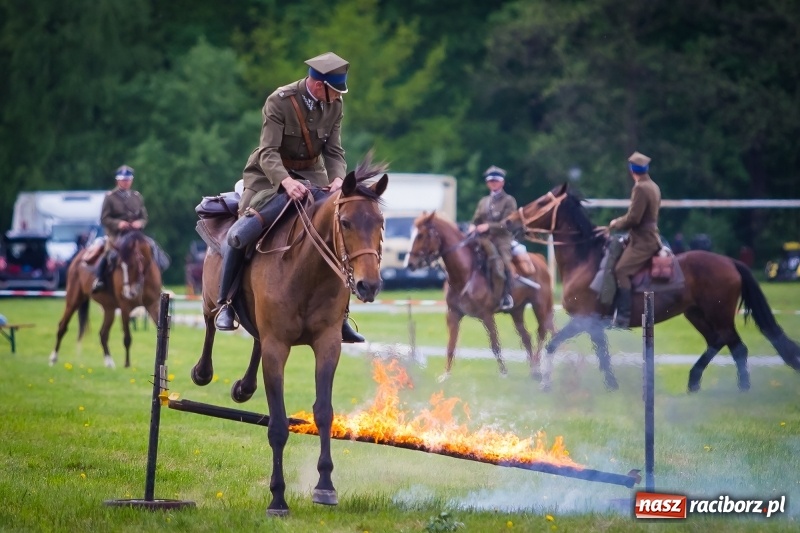 Zdjęcie w galerii na portalu naszraciborz.pl: Konie w ogniu i żywe przeszkody - pokaz 4. Pułku Ułanów Zaniemeńskich w Kornicach  wiadomości z regionu