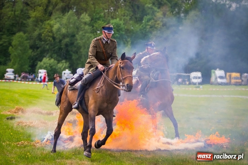 Zdjęcie w galerii na portalu naszraciborz.pl: Konie w ogniu i żywe przeszkody - pokaz 4. Pułku Ułanów Zaniemeńskich w Kornicach  wiadomości z regionu