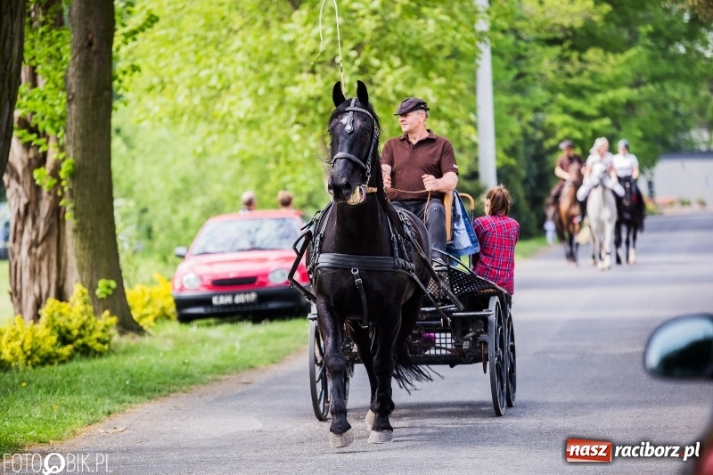 Zdjęcie w galerii na portalu naszraciborz.pl: Konny korowód podczas drugiego dnia majówki w Kornicach wiadomości z regionu