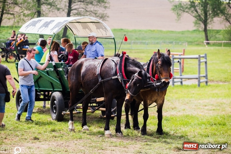 Zdjęcie w galerii na portalu naszraciborz.pl: Konny korowód podczas drugiego dnia majówki w Kornicach wiadomości z regionu