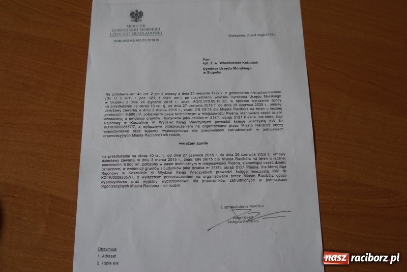 Zdjęcie w galerii na portalu naszraciborz.pl: Umowa na dzierżawę terenu w Pleśnej będzie przedłużona na dziesięć lat  wiadomości z regionu