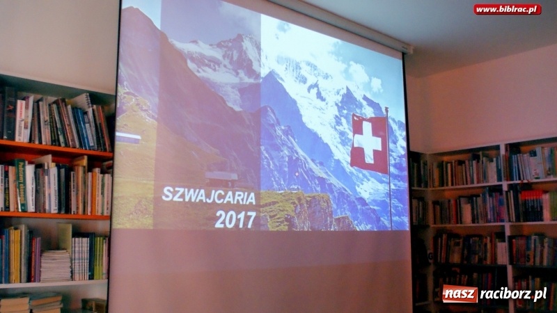 Zdjęcie w galerii na portalu naszraciborz.pl: Rowerem wokół Matterhorn. Spotkanie ze Zbigniewem Kręciszem w bibliotece wiadomości z regionu