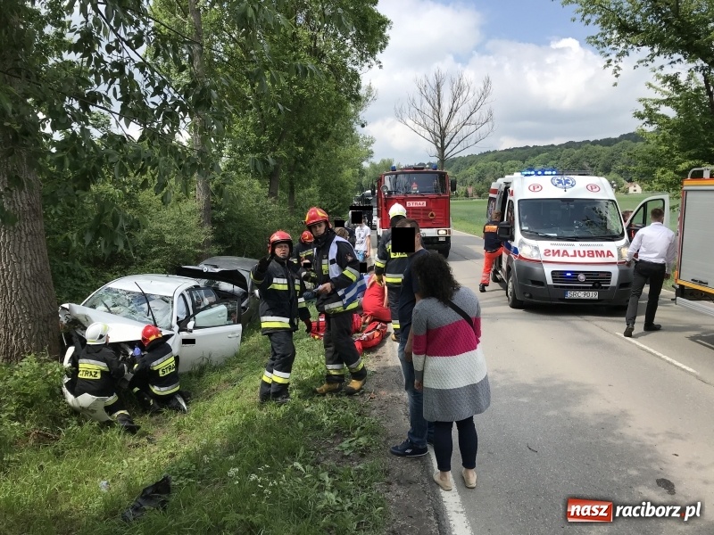 Zdjęcie w galerii na portalu naszraciborz.pl: Weselnicy wśród poszkodowanych w zderzeniu pojazdów na trasie Racibórz-Lubomia  wiadomości z regionu