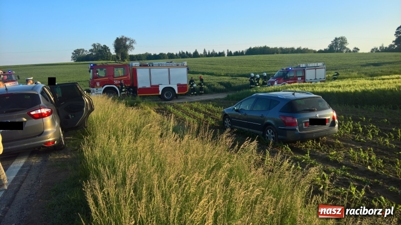 Zdjęcie w galerii na portalu naszraciborz.pl: O krok od tragedii na DK 45. Motocyklista odbił się od forda  wiadomości z regionu