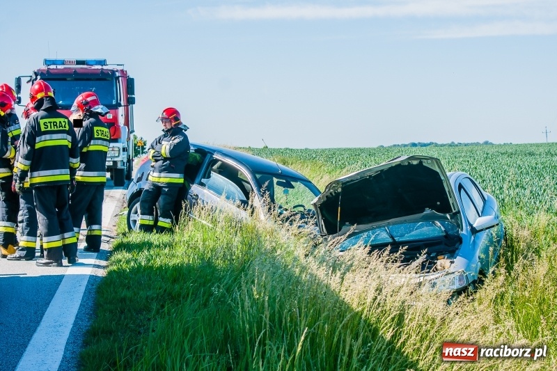 Zdjęcie w galerii na portalu naszraciborz.pl: Zderzenie forda i opla na DK 45 za Rudnikiem wiadomości z regionu