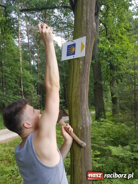 Zdjęcie w galerii na portalu naszraciborz.pl: Studenci PWSZ w Raciborzu rozpoczęli znakowanie Śląsko-Morawskiej Drogi św. Jakuba wiadomości z regionu