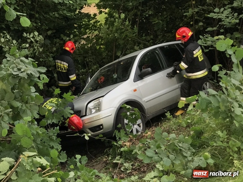 Zdjęcie w galerii na portalu naszraciborz.pl: Dachowanie forda na trasie Racibórz-Rybnik  wiadomości z regionu