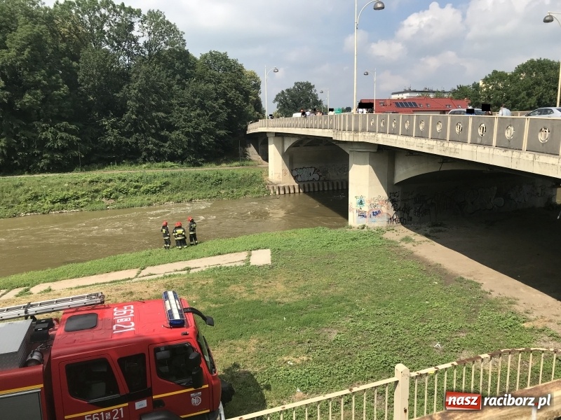Zdjęcie w galerii na portalu naszraciborz.pl: Akcja na moście Zamkowym. Strażacy ratowali dziewczynę, która chciała skoczyć do Odry wiadomości z regionu
