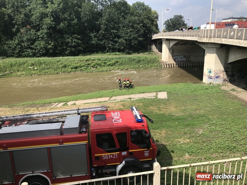 Zdjęcie w galerii na portalu naszraciborz.pl: Akcja na moście Zamkowym. Strażacy ratowali dziewczynę, która chciała skoczyć do Odry wiadomości z regionu