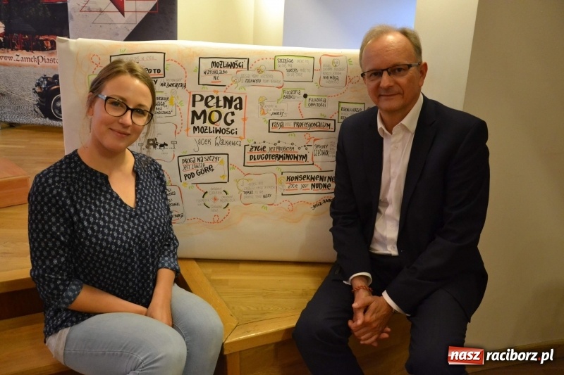 Zdjęcie w galerii na portalu naszraciborz.pl: Pełna MOC możliwości. Jacek Walkiewicz ładował raciborzanom akumulatory wiadomości z regionu