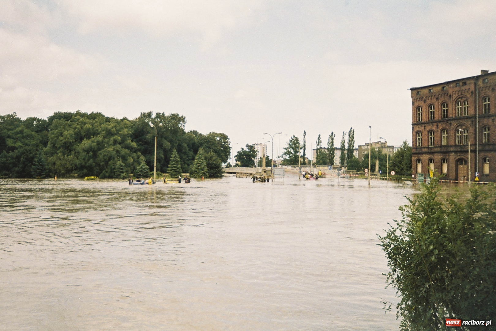 Zdjęcie w galerii na portalu naszraciborz.pl: Niepublikowane zdjęcia z powodzi w 1997 roku wiadomości z regionu