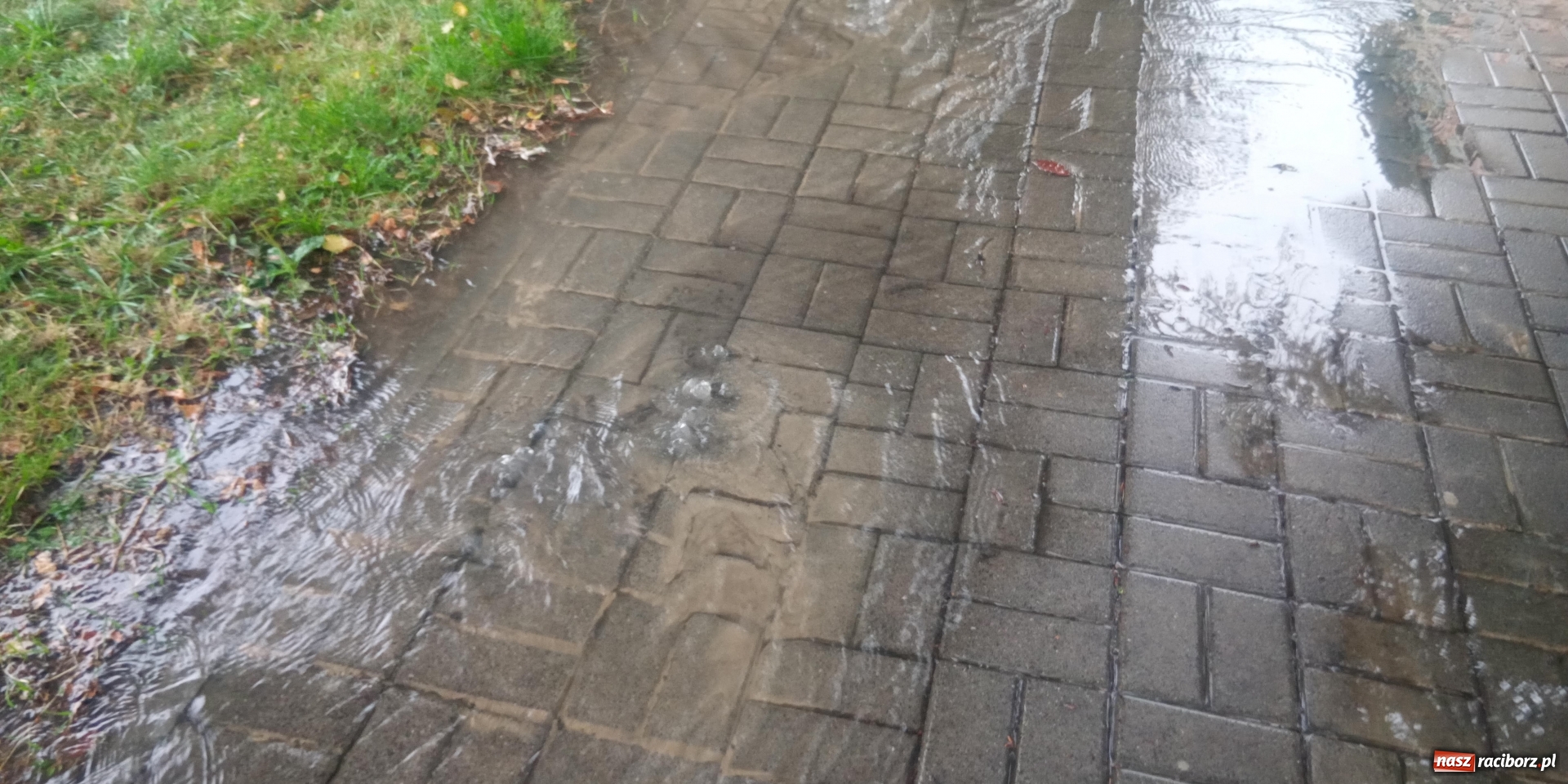 Zdjęcie w galerii na portalu naszraciborz.pl: Awaria wodociągowa przy Słowackiego wiadomości z regionu