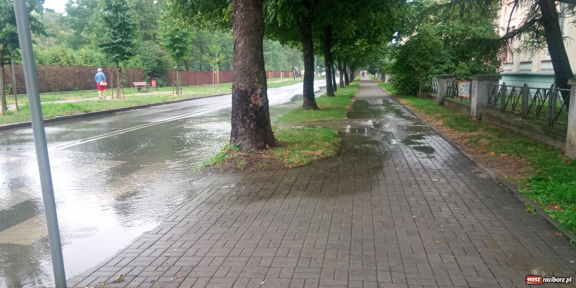 Zdjęcie w galerii na portalu naszraciborz.pl: Awaria wodociągowa przy Słowackiego wiadomości z regionu