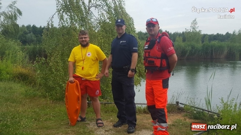 Zdjęcie w galerii na portalu naszraciborz.pl: Kuźniańscy policjanci i WOPR dbają o bezpieczeństwo nad wodą wiadomości z regionu