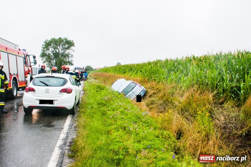 Zdjęcie w galerii na portalu naszraciborz.pl: Kierująca fiatem wypadła z drogi Lekartów-Cyprzanów. W szpitalu dwoje dzieci wiadomości z regionu