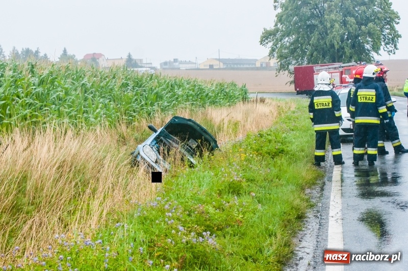 Zdjęcie w galerii na portalu naszraciborz.pl: Kierująca fiatem wypadła z drogi Lekartów-Cyprzanów. W szpitalu dwoje dzieci wiadomości z regionu