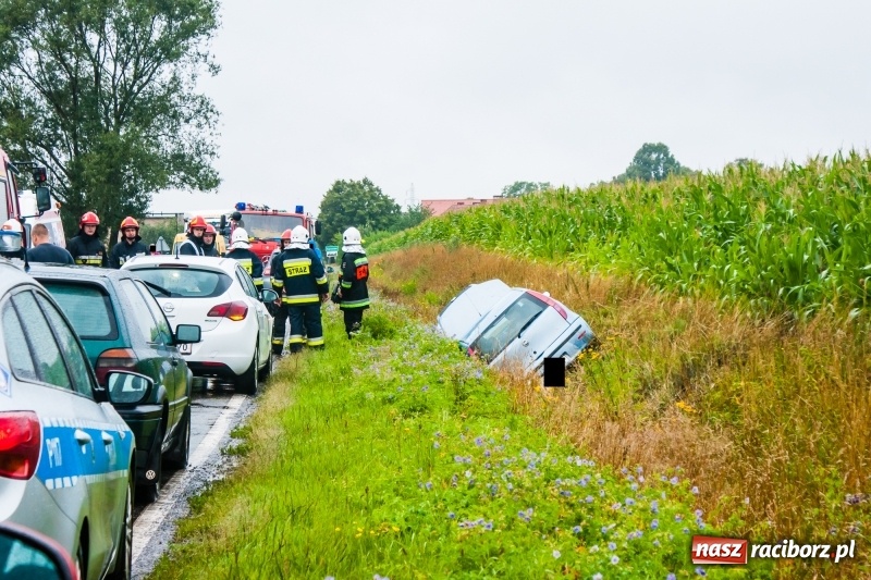 Zdjęcie w galerii na portalu naszraciborz.pl: Kierująca fiatem wypadła z drogi Lekartów-Cyprzanów. W szpitalu dwoje dzieci wiadomości z regionu