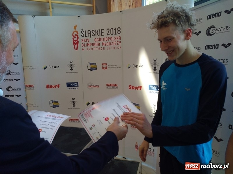 Zdjęcie w galerii na portalu naszraciborz.pl: Pływanie. Brąz Pawła Smolińskiego na OOM w Gliwicach wiadomości z regionu