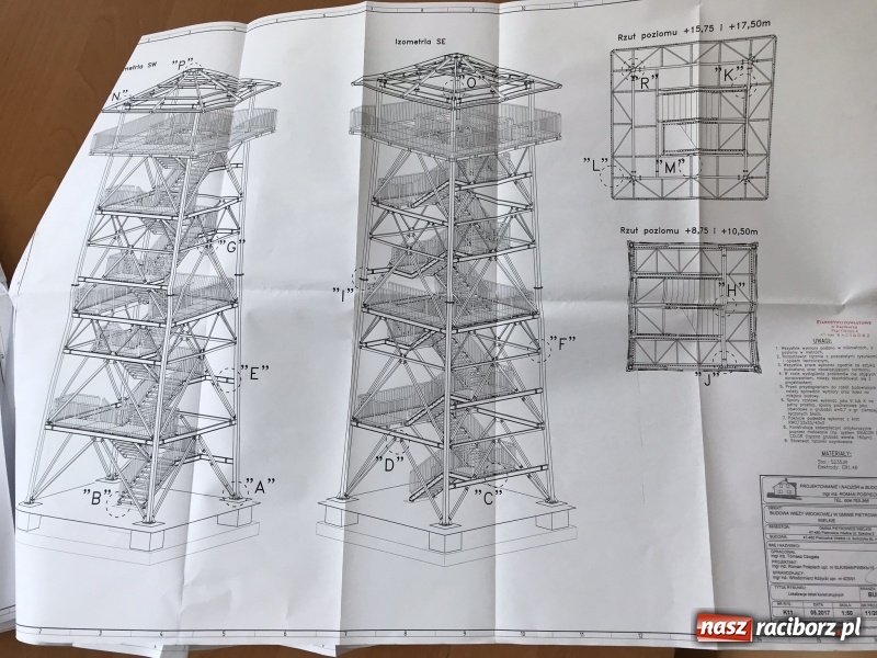Zdjęcie w galerii na portalu naszraciborz.pl: W Pietrowicach Wielkich budują wieżę widokową przy kościółku św. Krzyża wiadomości z regionu