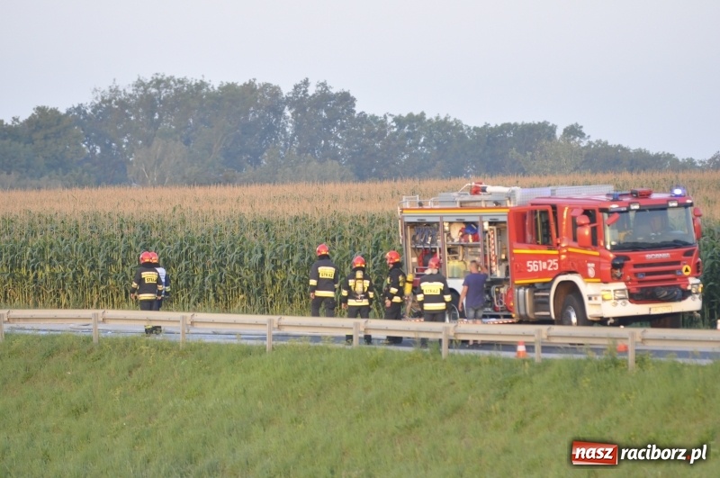 Zdjęcie w galerii na portalu naszraciborz.pl: Ponad pół miliona złotych strat w pożarze naczepy na DK 45  wiadomości z regionu