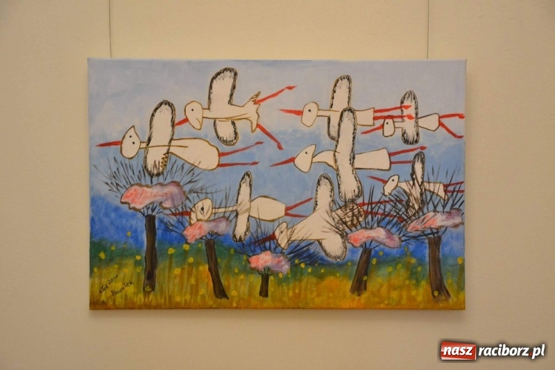 Zdjęcie w galerii na portalu naszraciborz.pl: Barwy i kształty dzieciństwa oraz Taki pejzaż – wernisaż wystawy na Zamku Piastowskim  wiadomości z regionu