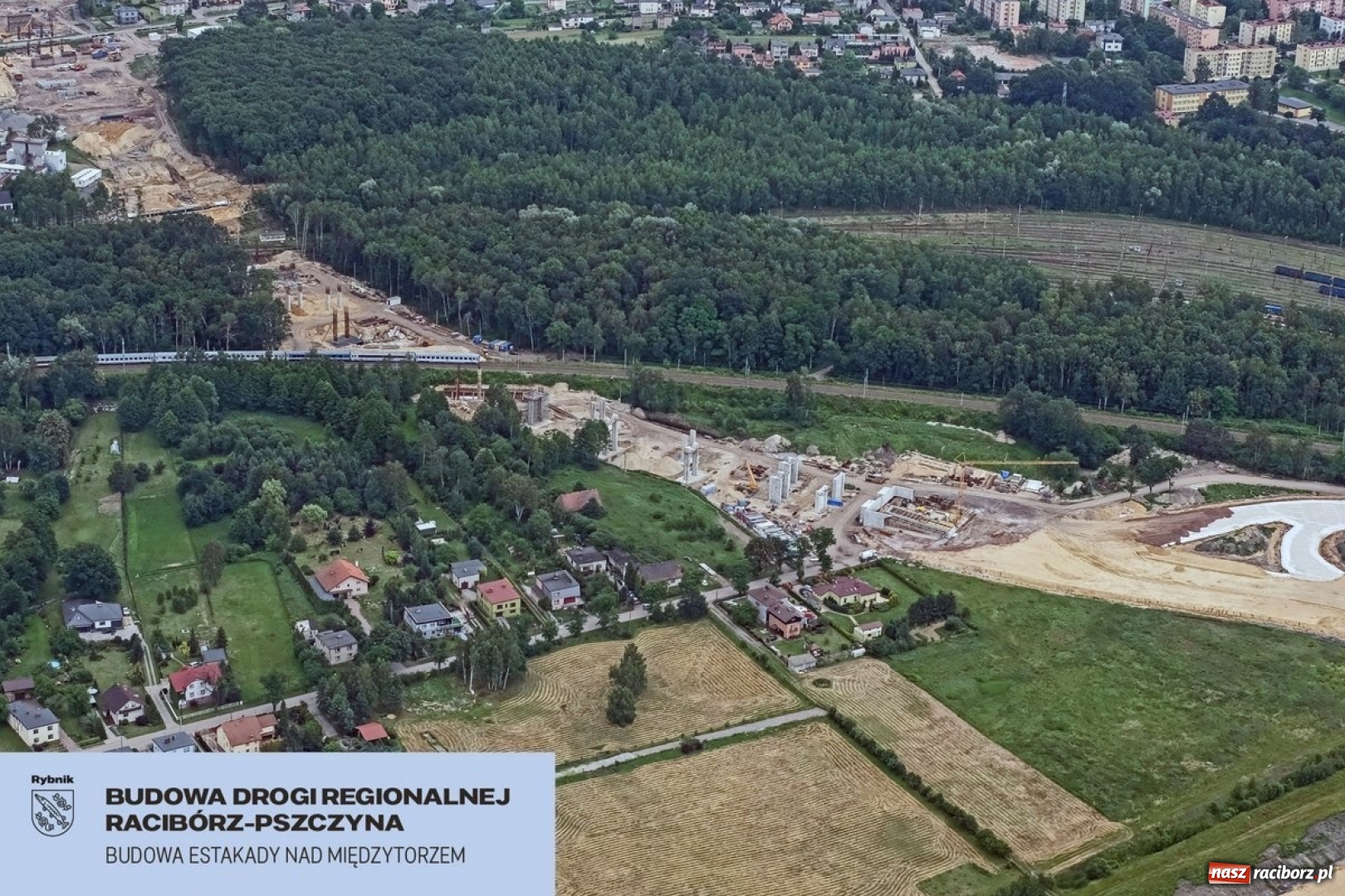 Zdjęcie w galerii na portalu naszraciborz.pl: Gotowy jest pierwszy kilometr drogi Racibórz-Pszczyna wiadomości z regionu