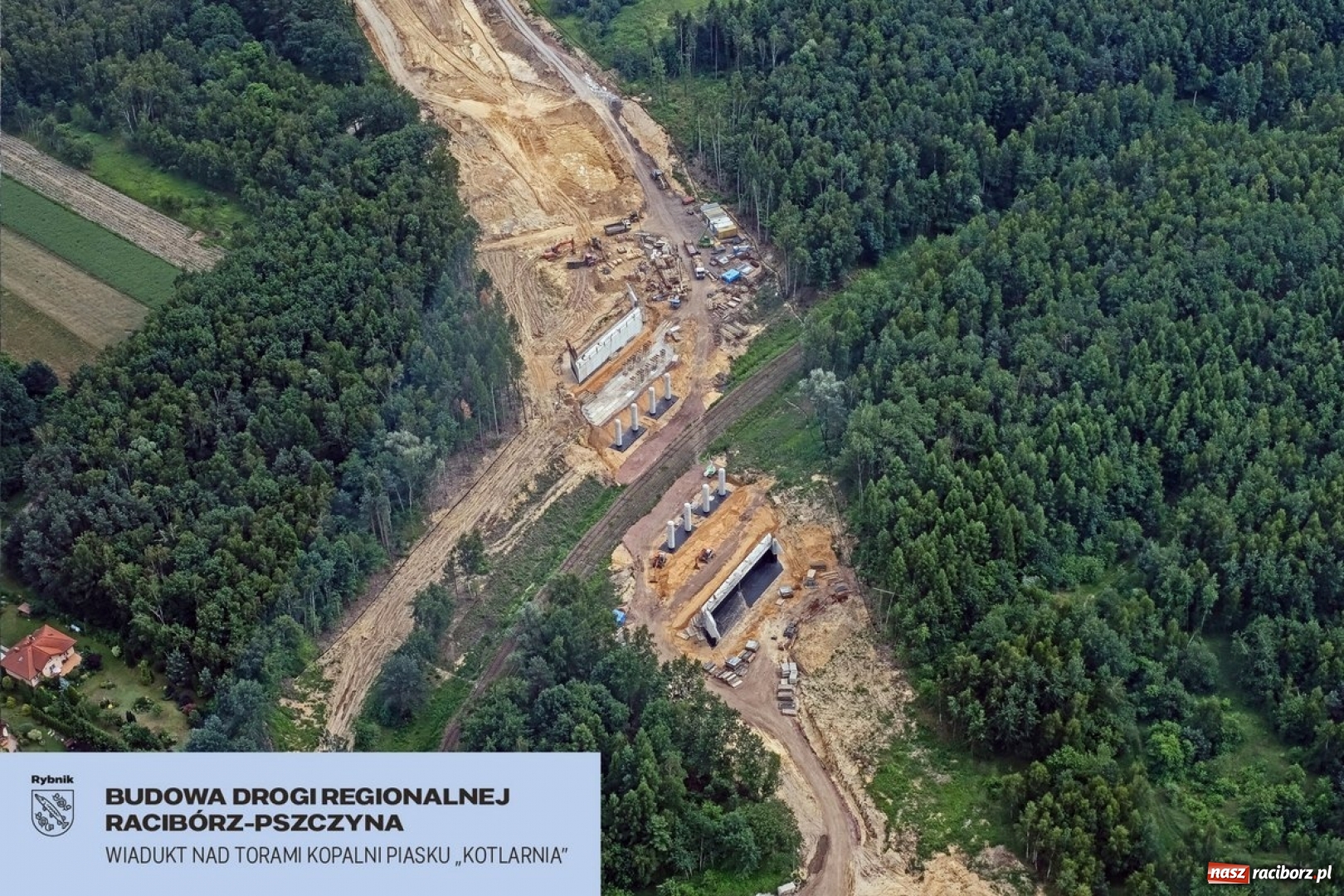 Zdjęcie w galerii na portalu naszraciborz.pl: Gotowy jest pierwszy kilometr drogi Racibórz-Pszczyna wiadomości z regionu