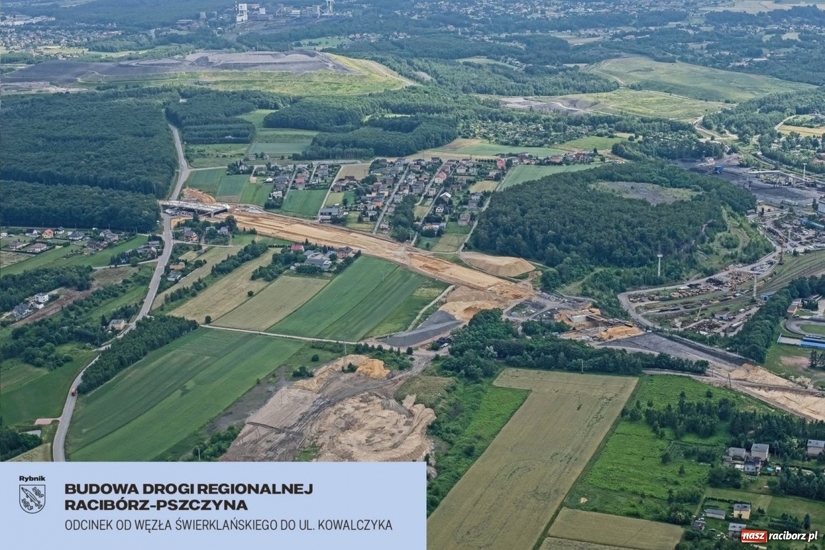 Zdjęcie w galerii na portalu naszraciborz.pl: Gotowy jest pierwszy kilometr drogi Racibórz-Pszczyna wiadomości z regionu