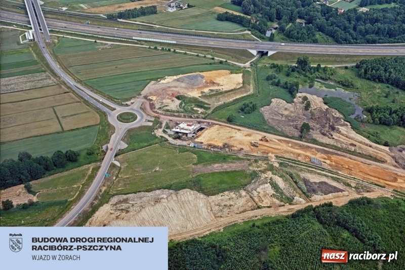 Zdjęcie w galerii na portalu naszraciborz.pl: Gotowy jest pierwszy kilometr drogi Racibórz-Pszczyna wiadomości z regionu