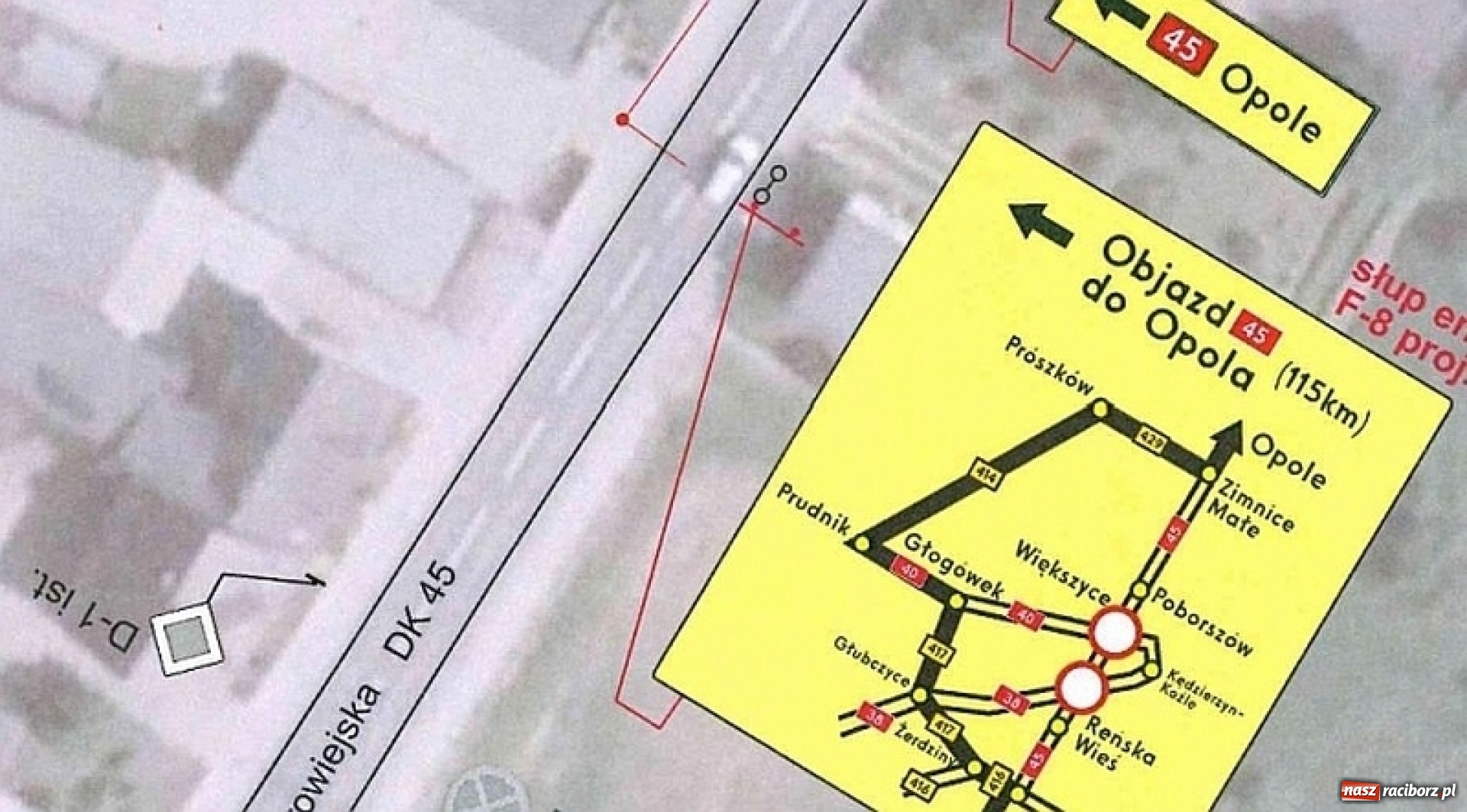 Zdjęcie w galerii na portalu naszraciborz.pl: Ważna informacja dla kierowców. W poniedziałek zamkną DK45  wiadomości z regionu