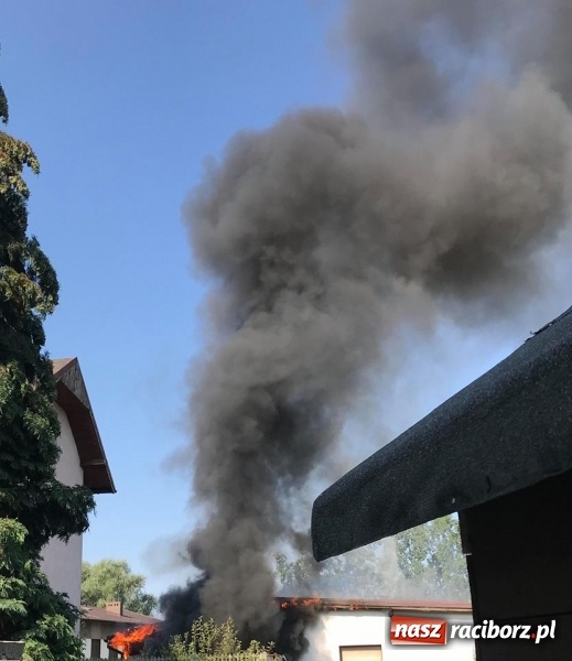 Zdjęcie w galerii na portalu naszraciborz.pl: Pożar forda kuga w Rzuchowie. Od pojazdu zajęła się zabudowa  wiadomości z regionu