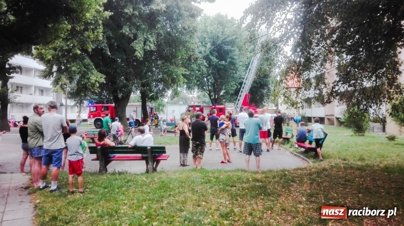 Zdjęcie w galerii na portalu naszraciborz.pl: Racibórz. Pożar na dziesiątym piętrze w bloku przy ul. Mysłowickiej FOTO i WIDEO wiadomości z regionu