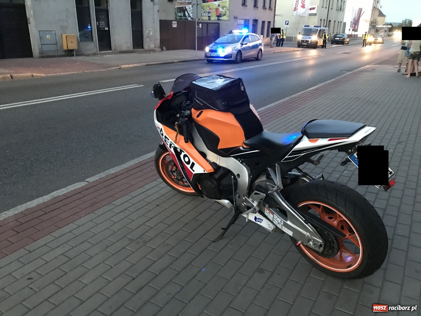 Zdjęcie w galerii na portalu naszraciborz.pl: Pijany w sztok wszedł pod motor na Głubczyckiej  wiadomości z regionu