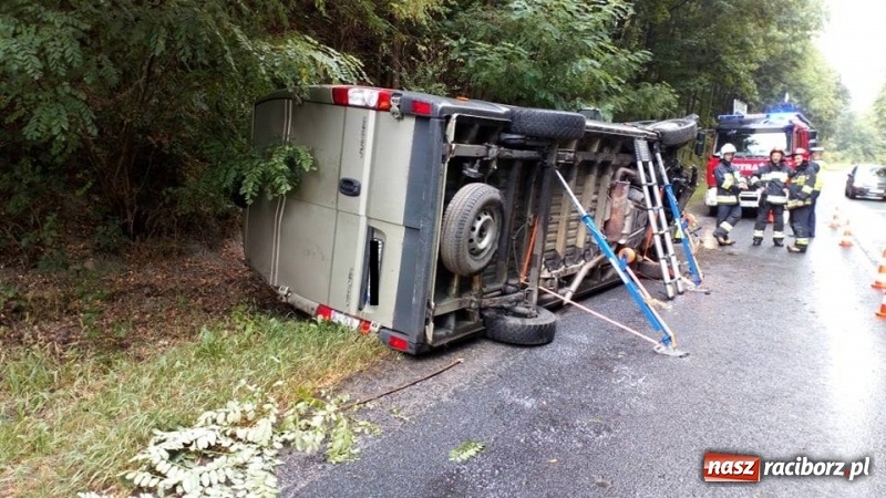 Zdjęcie w galerii na portalu naszraciborz.pl: Citroen Jumper wypadł z drogi na DW 935  wiadomości z regionu